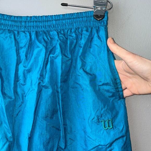 Vintgae Wilson Womens Size XL Turquoise Drawstring Nylon Wind Pants Athletic - Picture 3 of 14